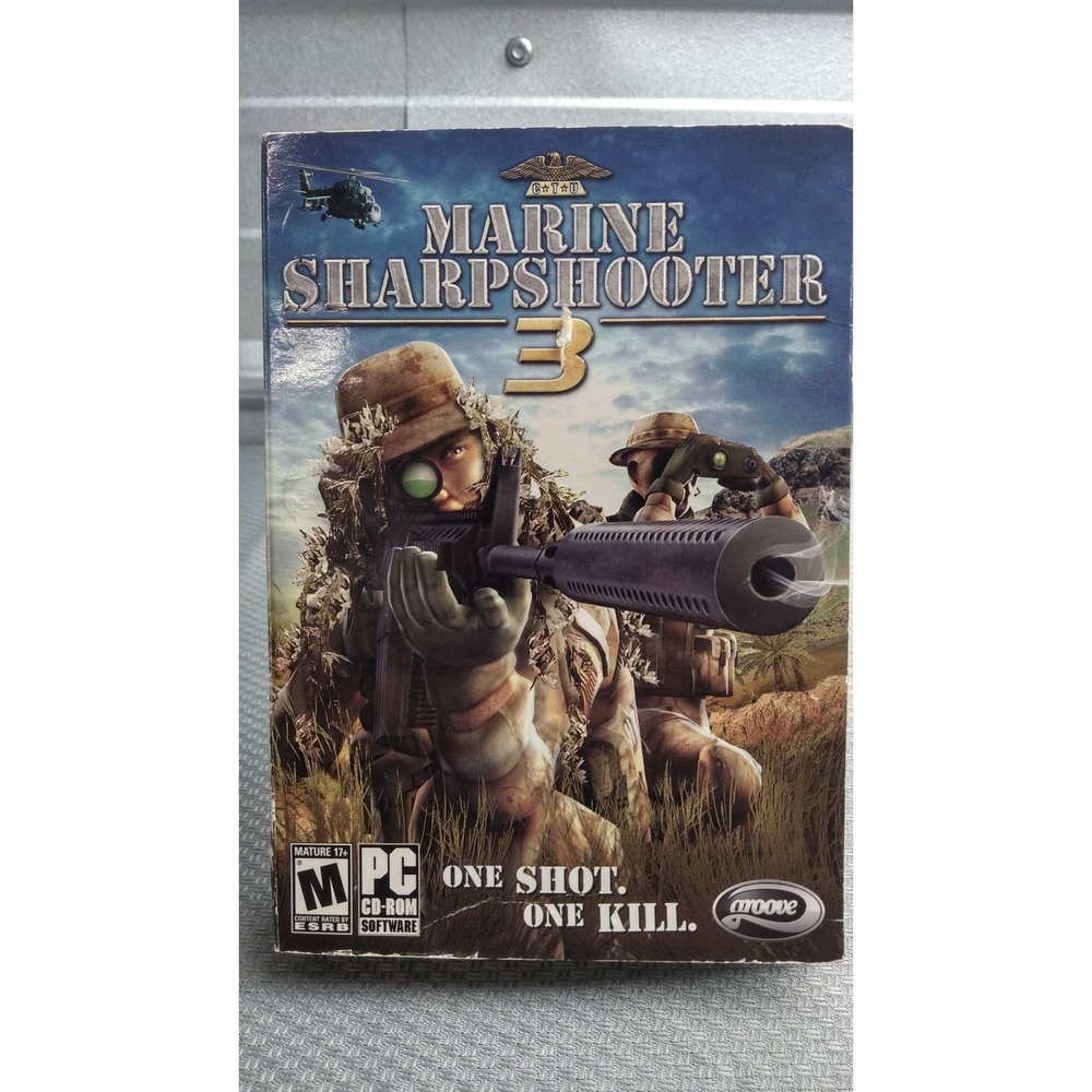 Marine Sharpshooter 3 PC CD-ROM Game Complete Groove Software Shooter M Rated Bo